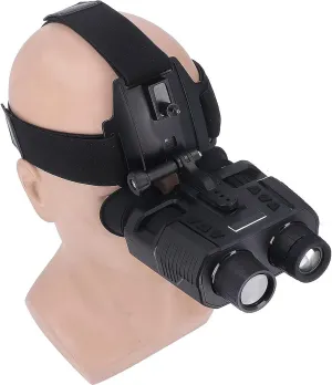 4K FHD Head Mounted Digital Night Vision Binoculars, 1.4in TFT HD Viewing Screen, 8X Digital Zoom, 820ft View in Darkness, Recording Function
