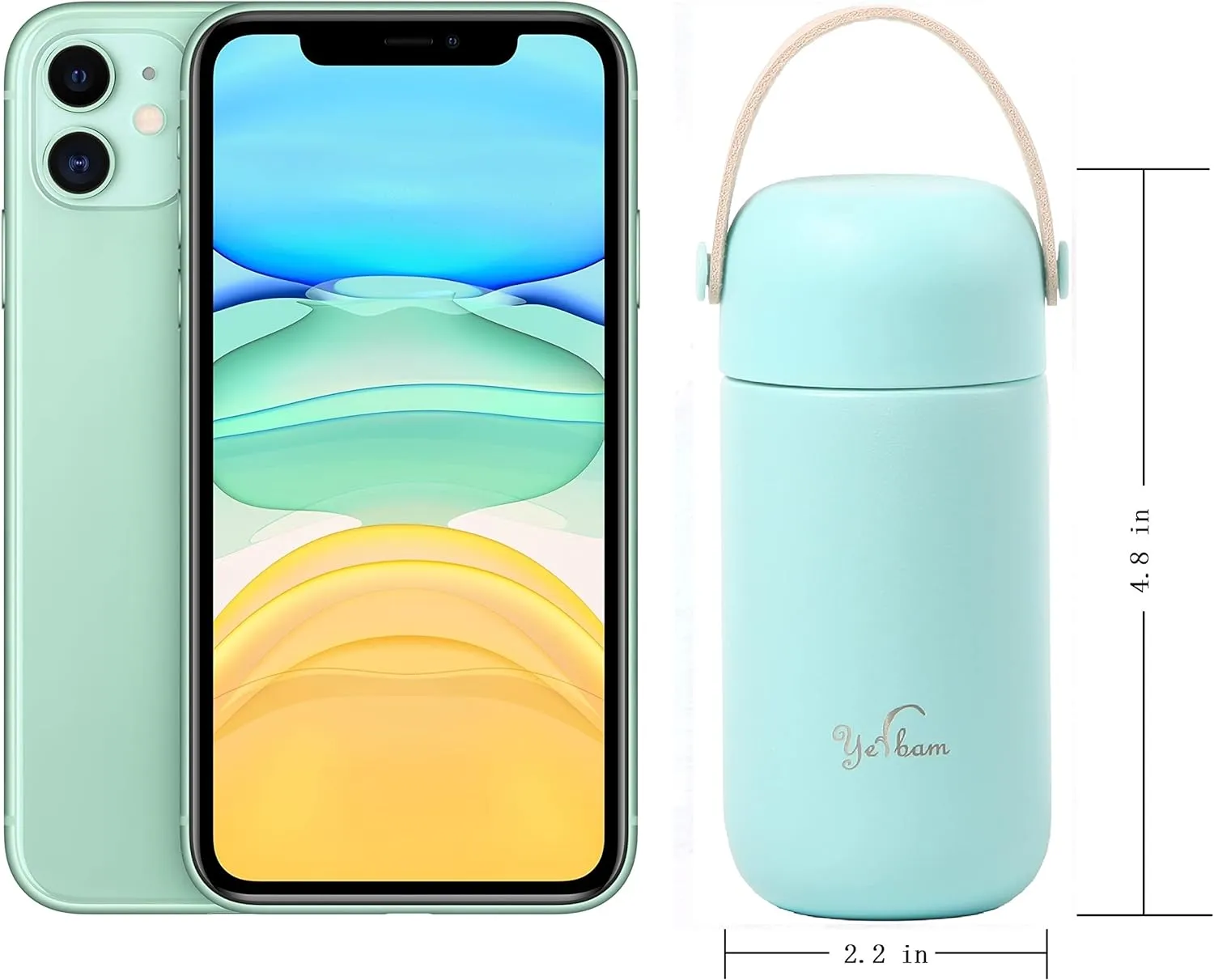 5.5oz Mini Tumbler Stainless Steel Vacuum Insulated Water Bottle Double Wall Thermos Flask Small Size BPA Free Leakproof (Blue-bubble gum Combo)