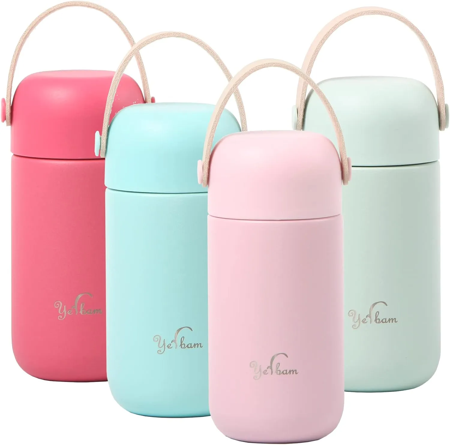 5.5oz Mini Tumbler Stainless Steel Vacuum Insulated Water Bottle Double Wall Thermos Flask Small Size BPA Free Leakproof (Blue-bubble gum Combo)