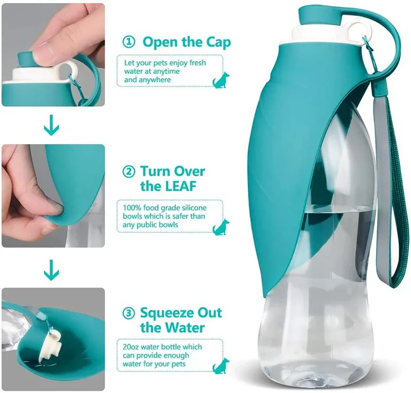 580ml Portable Dog Water Bottle