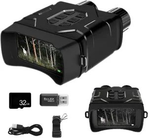 5K Night Vision Goggles,4'' HD Night Vision Binoculars,10X Digital Zoom Support WiFi,Can Save Photos and Videos,for Camping and Surveillance