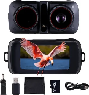 5K Night Vision Goggles,Night Vision Binoculars for Adults,4'' IPS Screen,Infrared Camera, 10X Digital Zoom,4000mAh Battery Binoculars with 64GB TF Card,Hunting & Camping Gear,Mens Gifts-N016