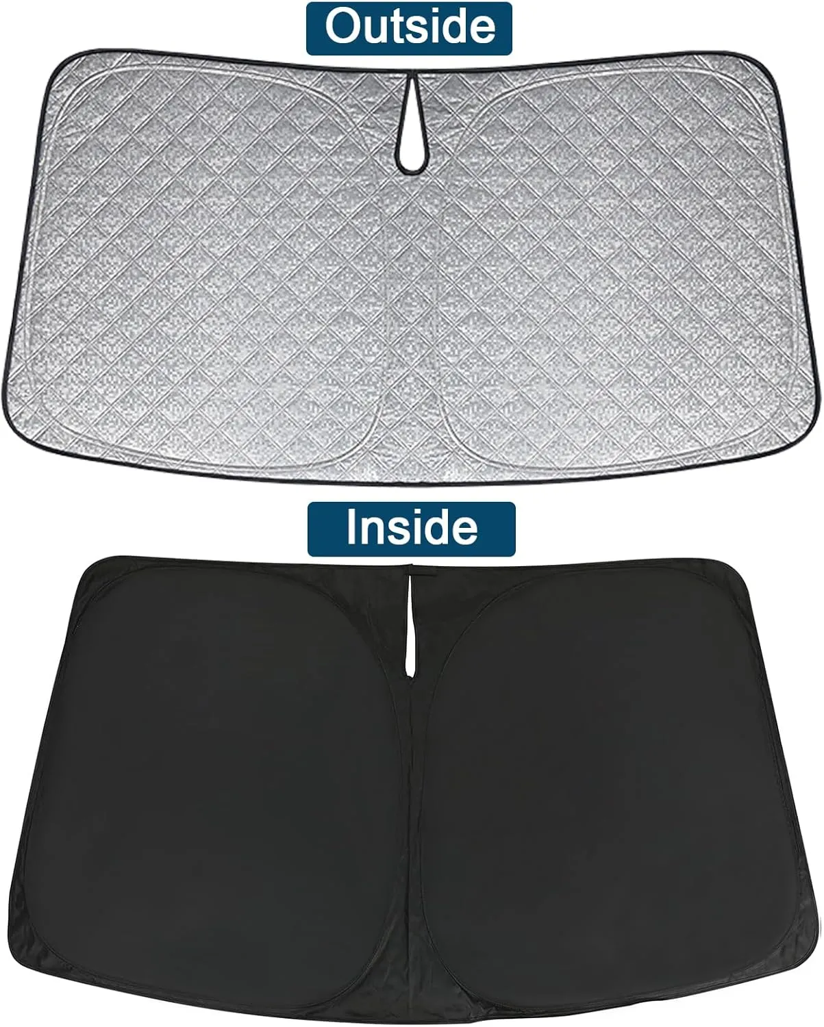 6 Layers Custom Fit Windshield Sun Shade for 2008-2023 Dodge Challenger, Foldable Car Sunshade with Storage Bag, Heat Reflective & UV Protection