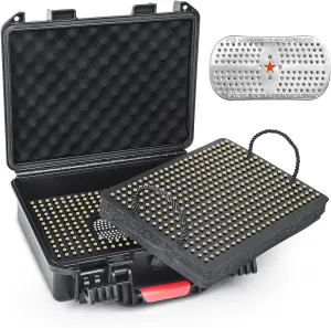 680 Rounds 22LR Ammo Storage Case with Dessicant, Travel Safe/Mil Spec/Waterproof Ammo Storage Box Fits 22LR, 22 Long, 22 Stinger