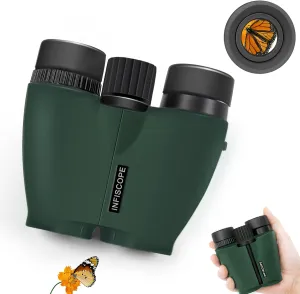 6x24 Compact Binoculars HD - 0.5m Close Focus Waterproof Fog-Proof IPX7,BAK-4 Prism Binoculars for Bird Watching, Hunting & Travel, Twist-Up Eyecups & 388g Lightweight for Adults/Kids