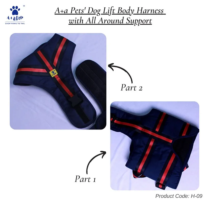 A a Pets' Full Body Support Harness for Dogs with Lift Sling Belt