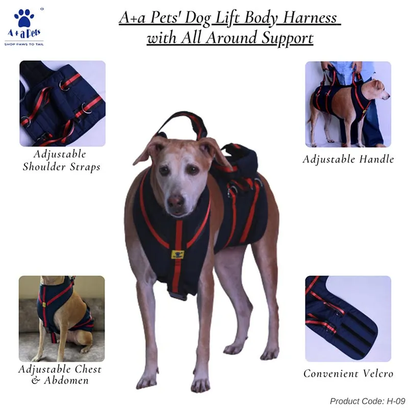 A a Pets' Full Body Support Harness for Dogs with Lift Sling Belt