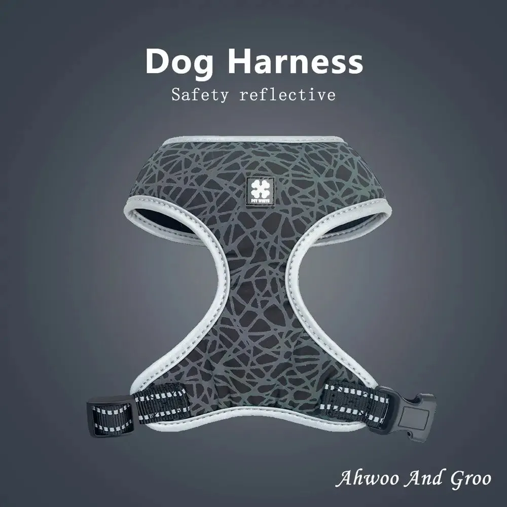 Adjustable Reflective Pet Harness Leash Set