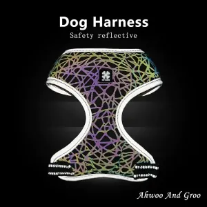 Adjustable Reflective Pet Harness Leash Set