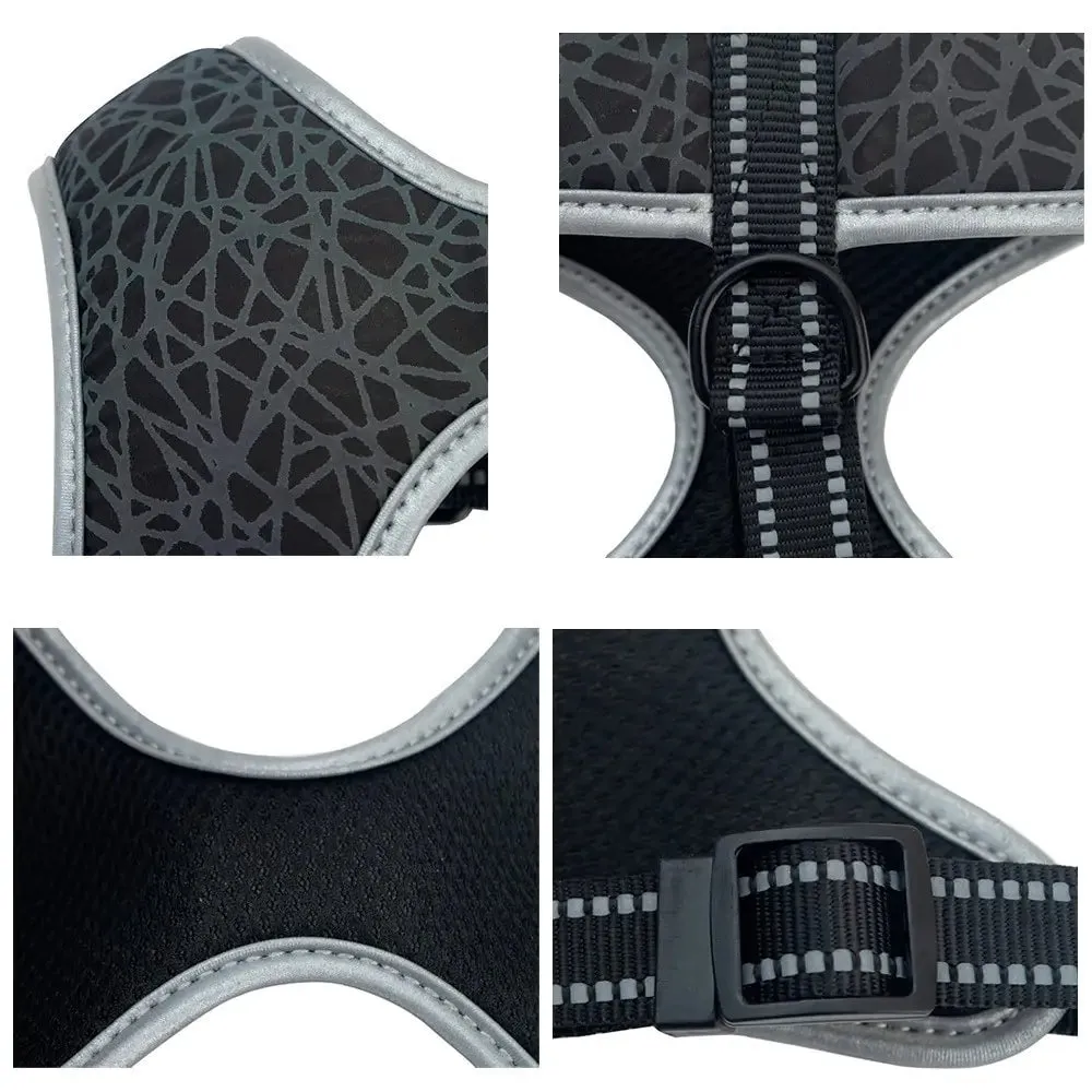 Adjustable Reflective Pet Harness Leash Set