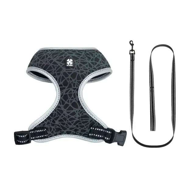 Adjustable Reflective Pet Harness Leash Set