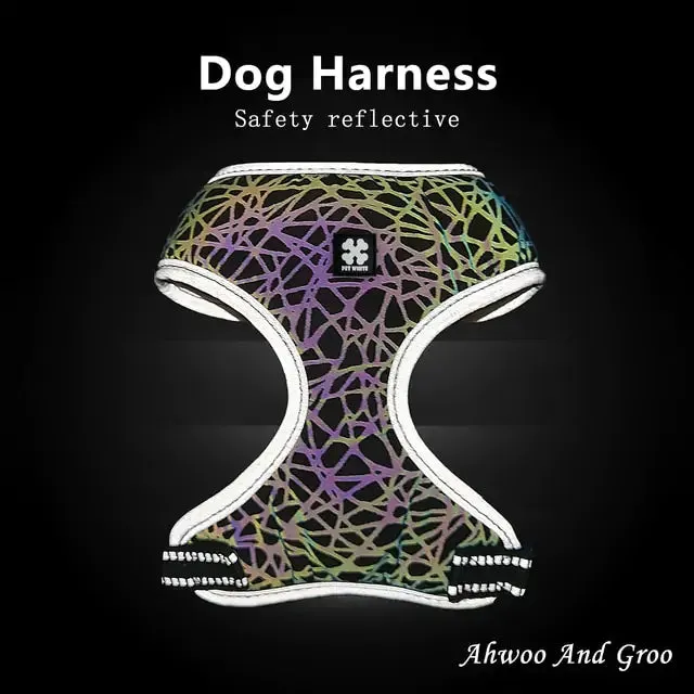 Adjustable Reflective Pet Harness Leash Set