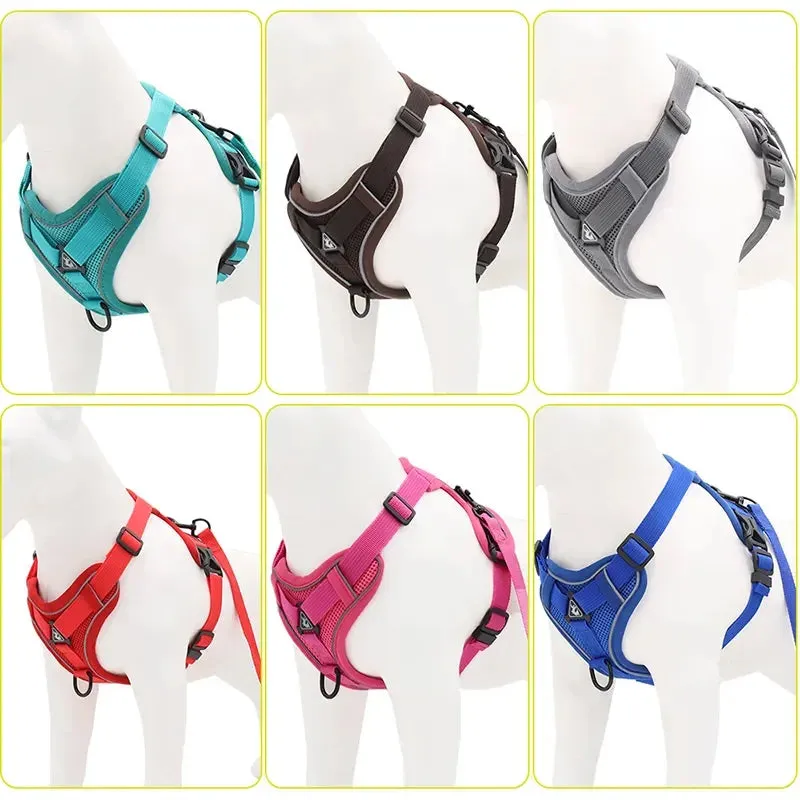 Adjustable Reflective Pet Harness Set