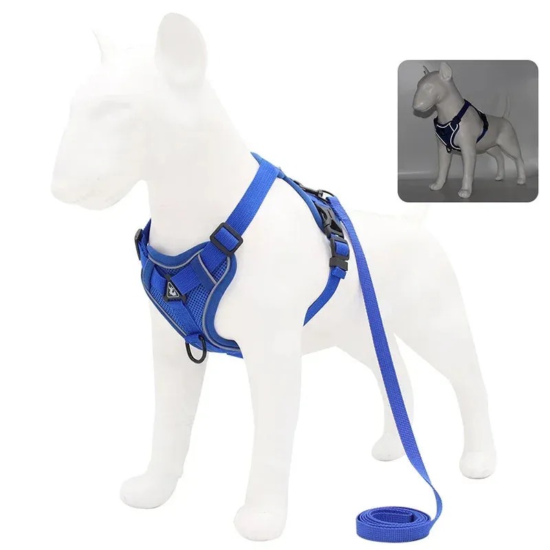 Adjustable Reflective Pet Harness Set