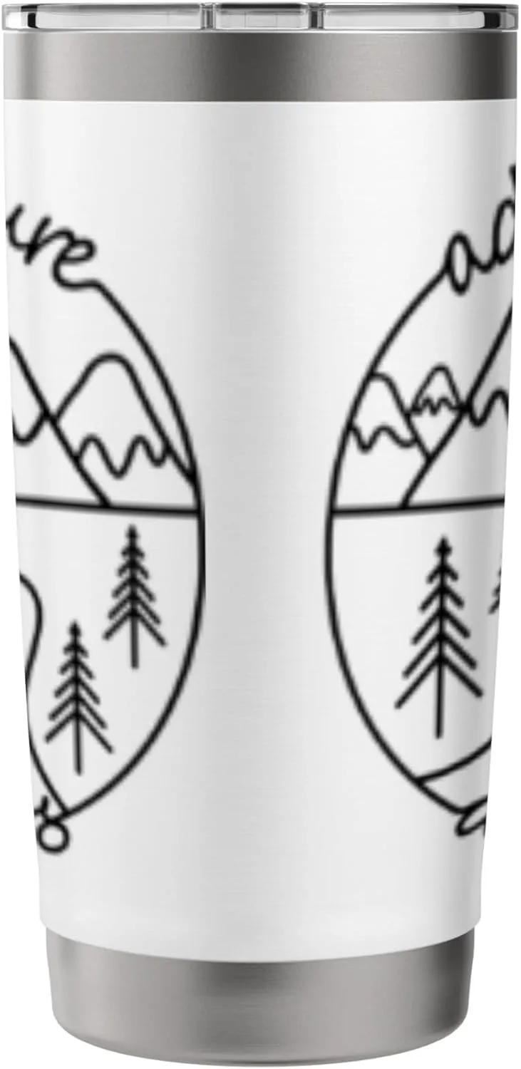 Adventure Awaits Wilderness | Mountain Nature Lovers Stainless Steel Insulated Tumbler