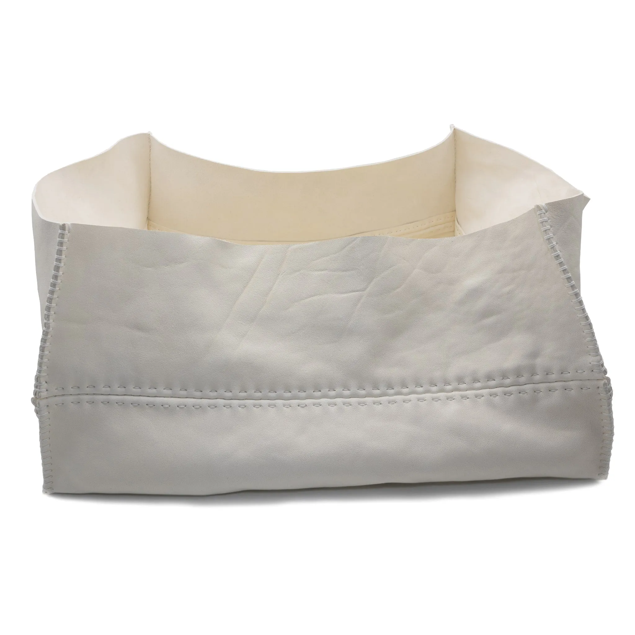 albino horse culatta leather storage box
