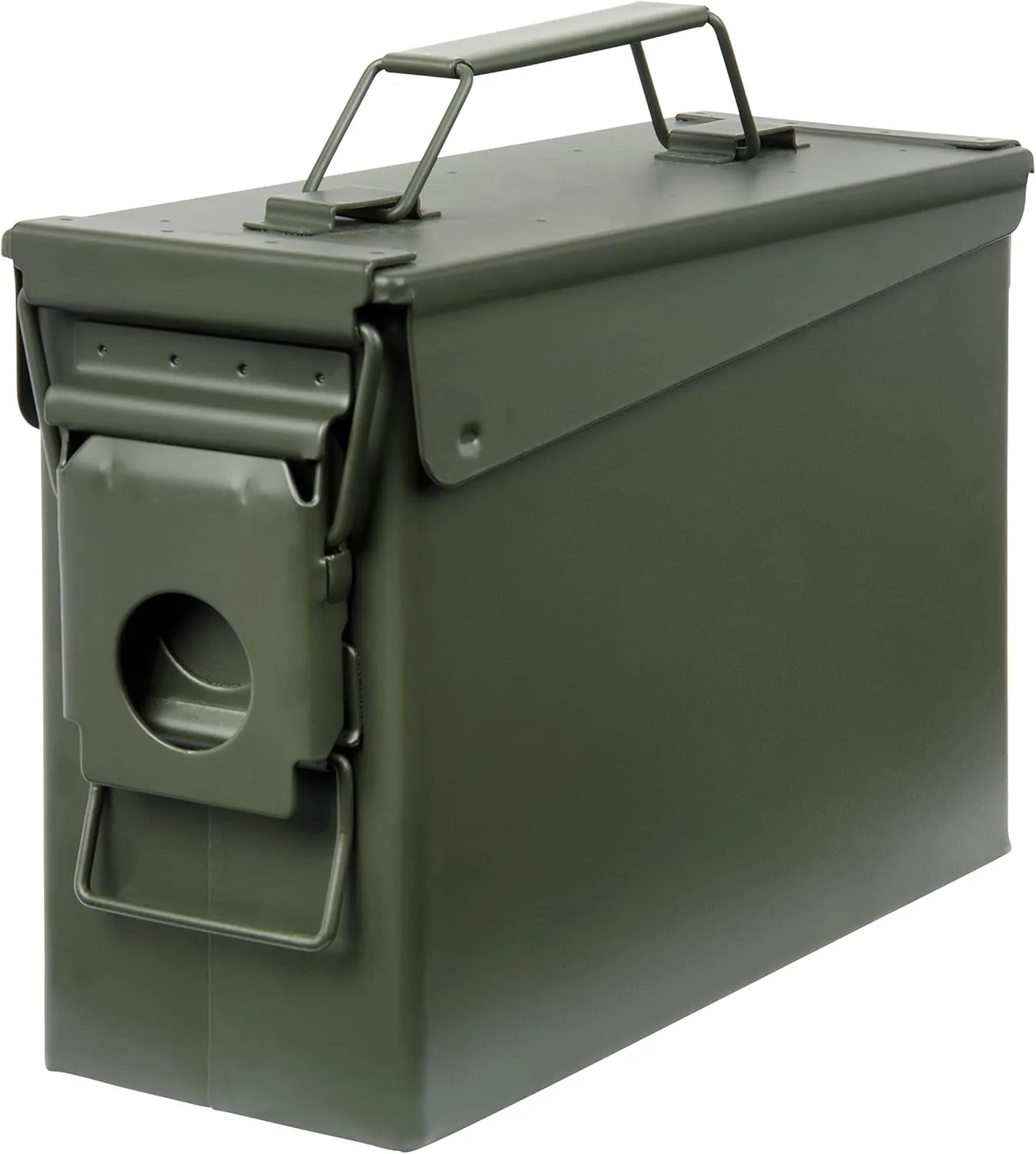 Allen Company Classic Steel Ammo Box, Lockable & Waterproof Lid, 2 Sizes: .30 / .50 Caliber, Army Green