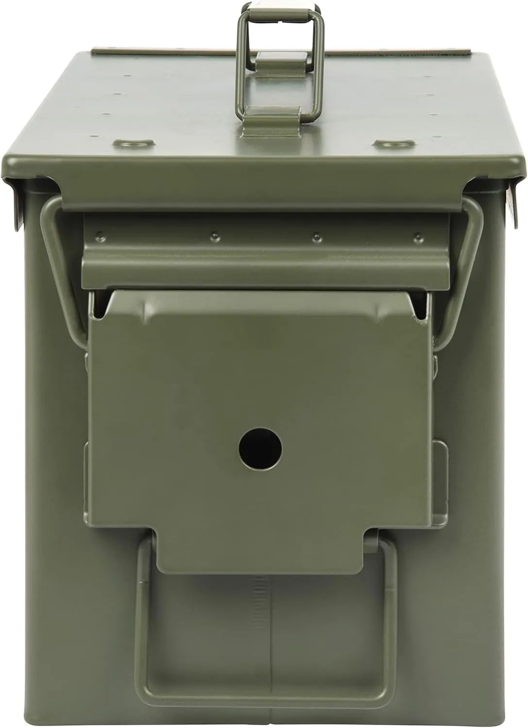 Allen Company Classic Steel Ammo Box, Lockable & Waterproof Lid, 2 Sizes: .30 / .50 Caliber, Army Green