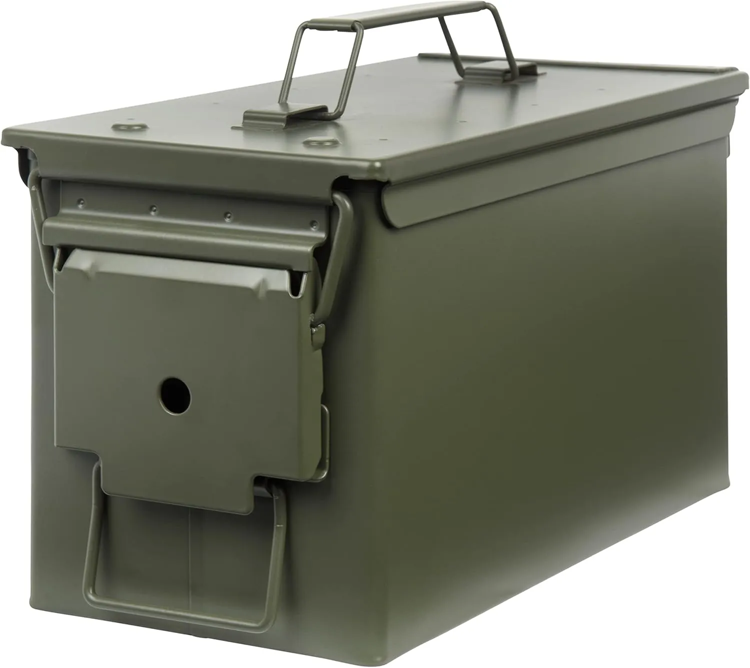 Allen Company Classic Steel Ammo Box, Lockable & Waterproof Lid, 2 Sizes: .30 / .50 Caliber, Army Green