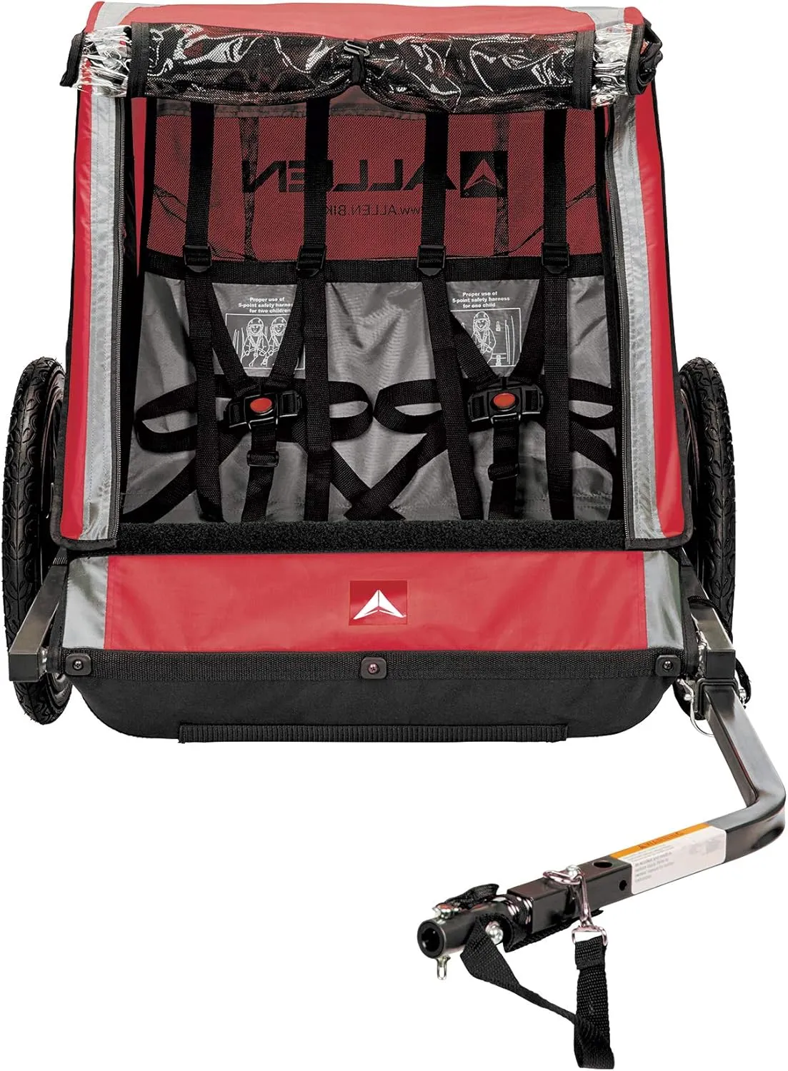 Allen Sports Hi-Viz 2-Child Bicycle Trailer, Model ET2