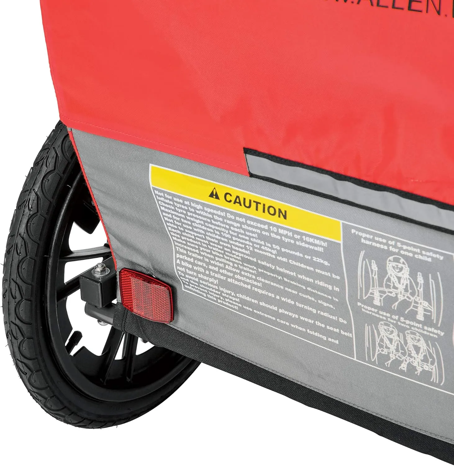 Allen Sports Hi-Viz 2-Child Bicycle Trailer, Model ET2