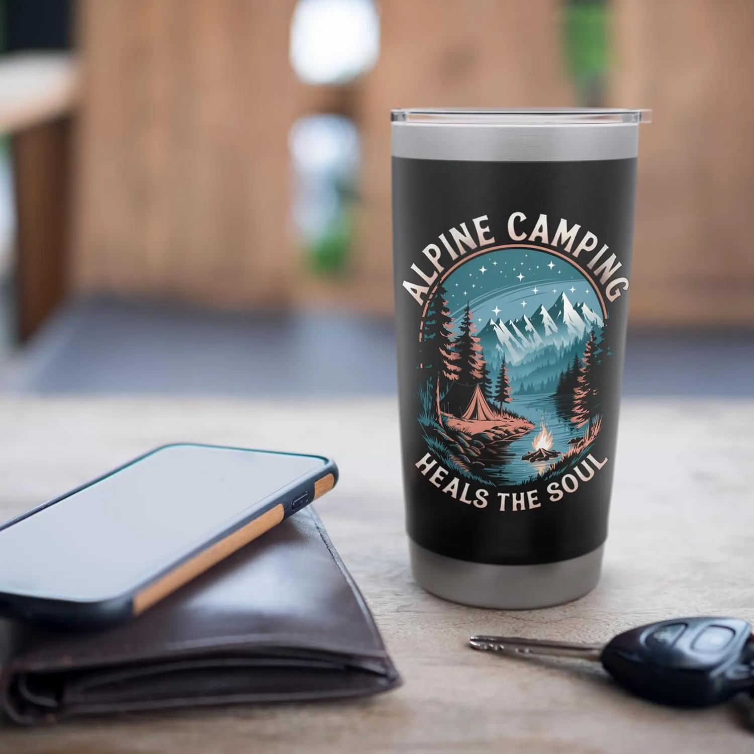 Alpine Camping Heals the Soul Alpine Camping Stainless Steel Insulated Tumbler