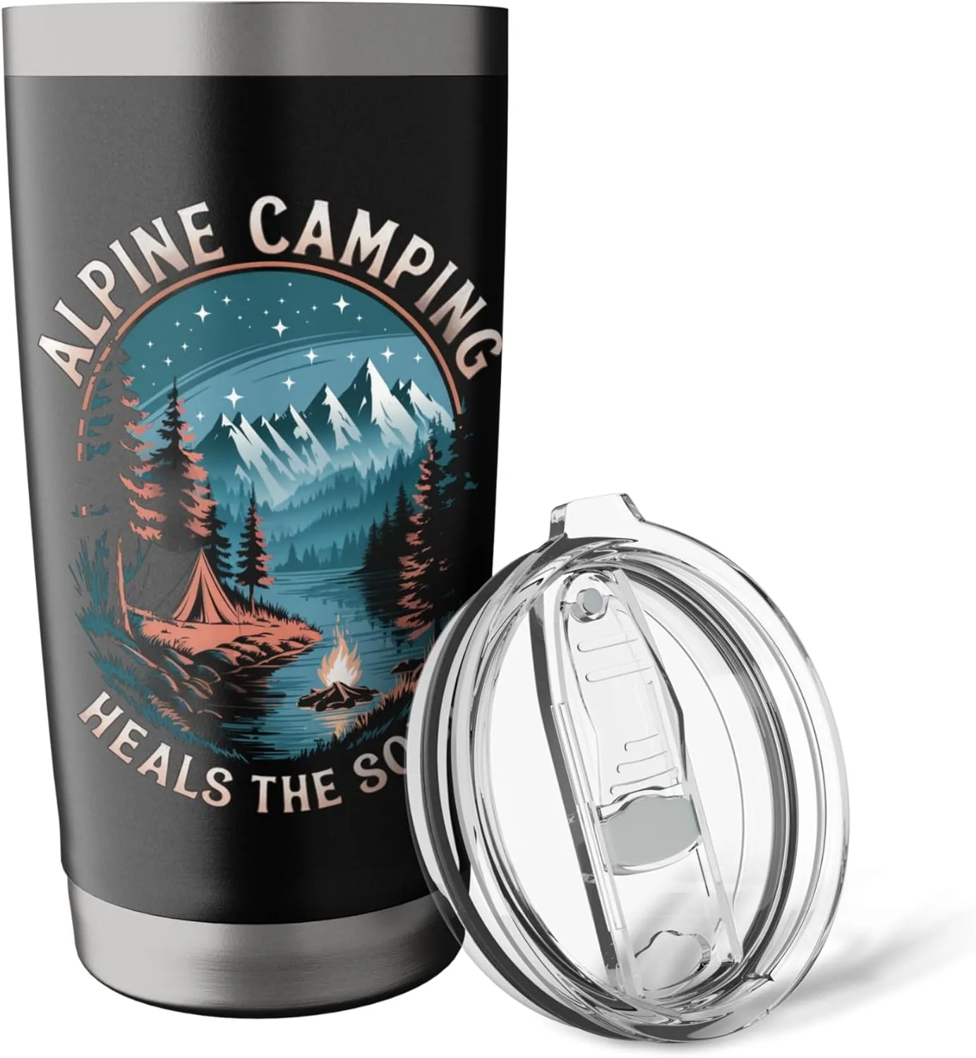 Alpine Camping Heals the Soul Alpine Camping Stainless Steel Insulated Tumbler