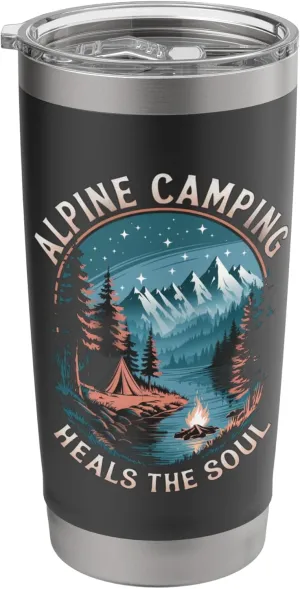 Alpine Camping Heals the Soul Alpine Camping Stainless Steel Insulated Tumbler