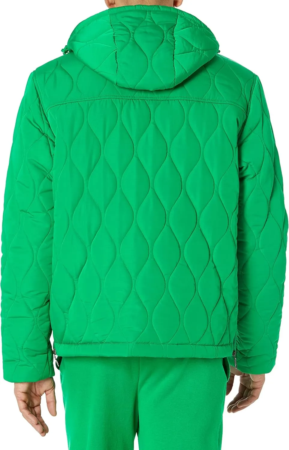 Amazon Essentials Men's Anorak Hooded Quarter-Zip Puffer Coat