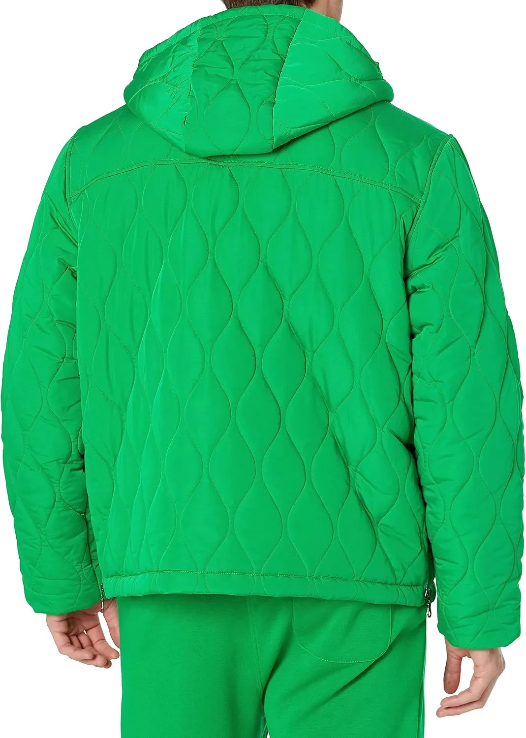 Amazon Essentials Men's Anorak Hooded Quarter-Zip Puffer Coat