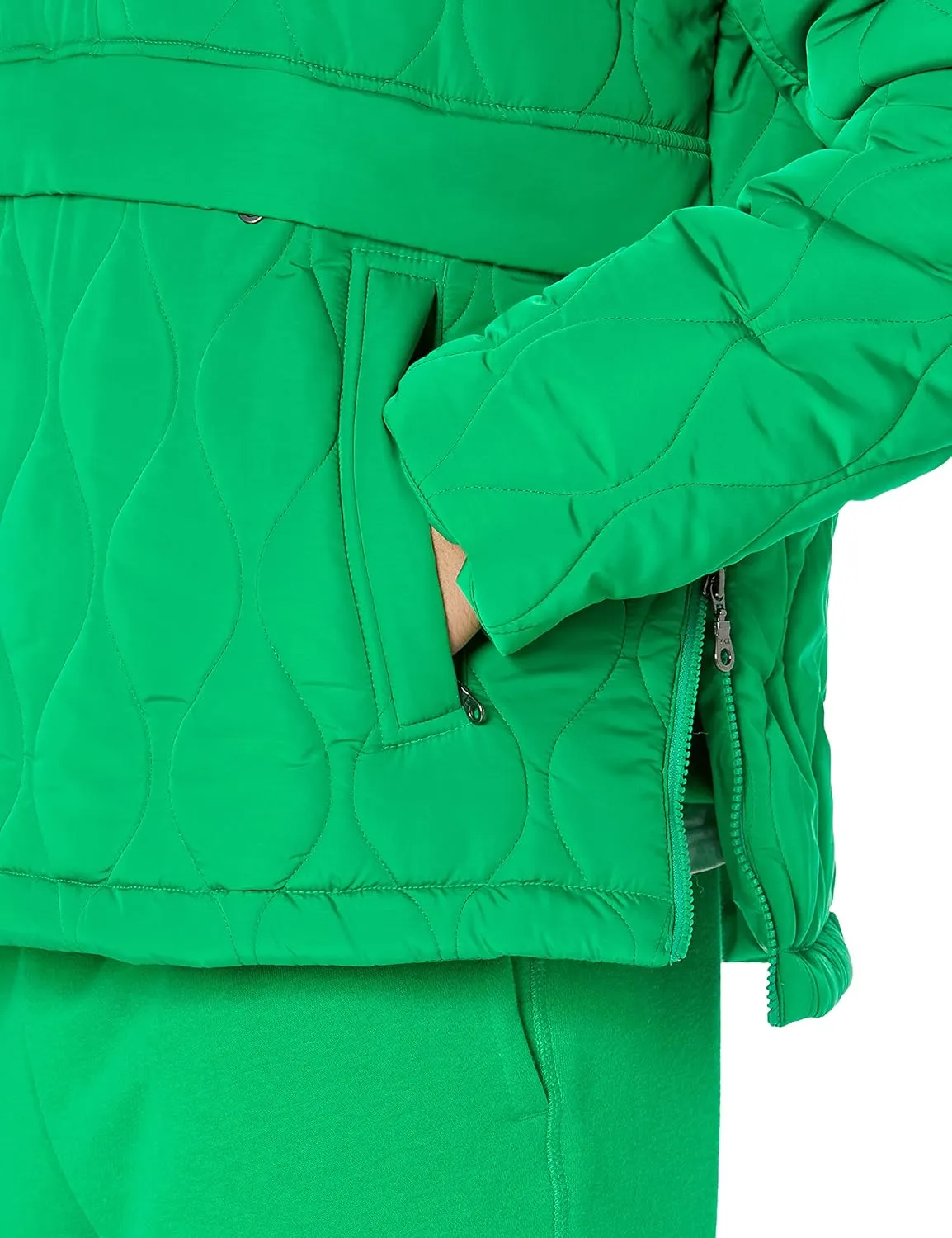 Amazon Essentials Men's Anorak Hooded Quarter-Zip Puffer Coat