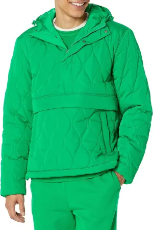 Amazon Essentials Men's Anorak Hooded Quarter-Zip Puffer Coat