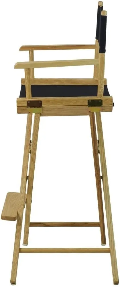 American Trails Extra-Wide Premium 30" Director's Chair Black Frame with Black Canvas, Bar Height
