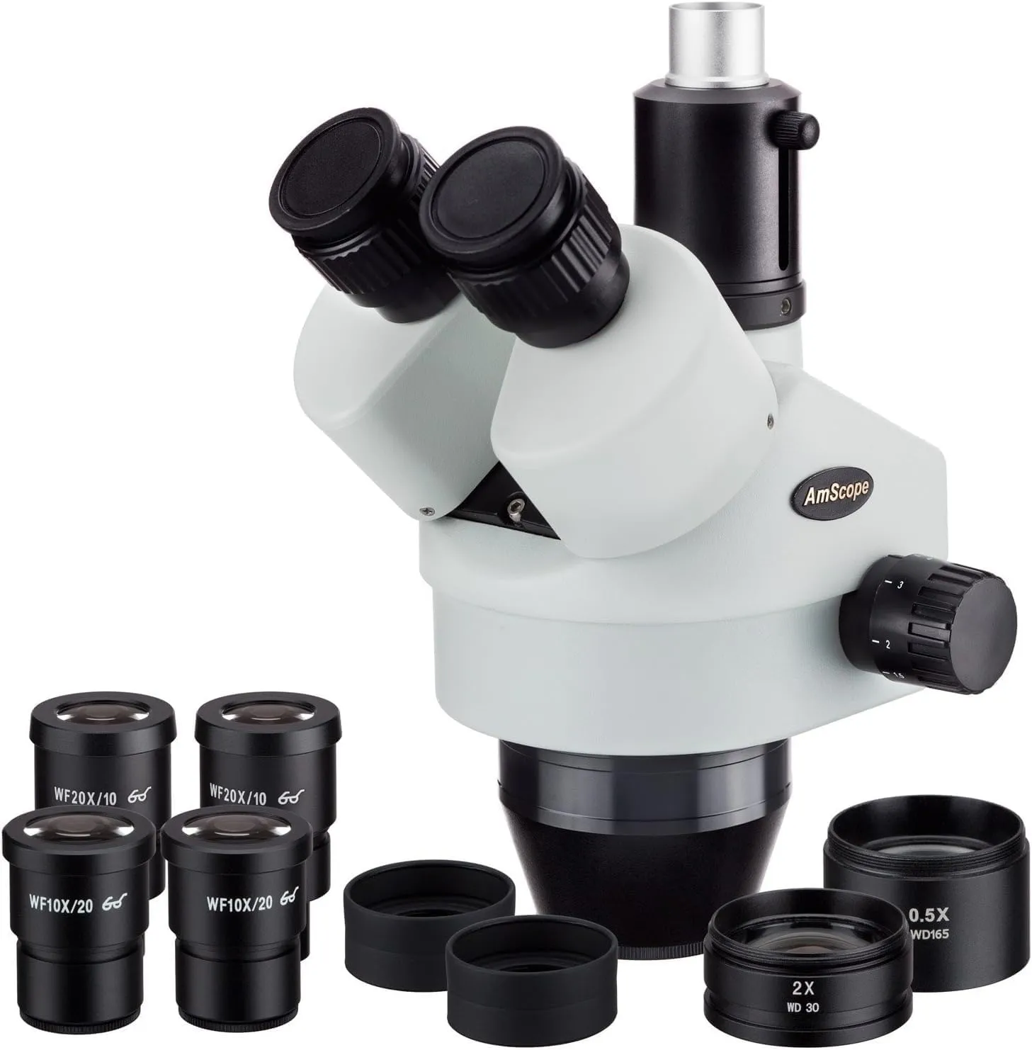 AmScope SM35180T 3.5X-180X Trinocular Zoom Power Stereo Microscope Head