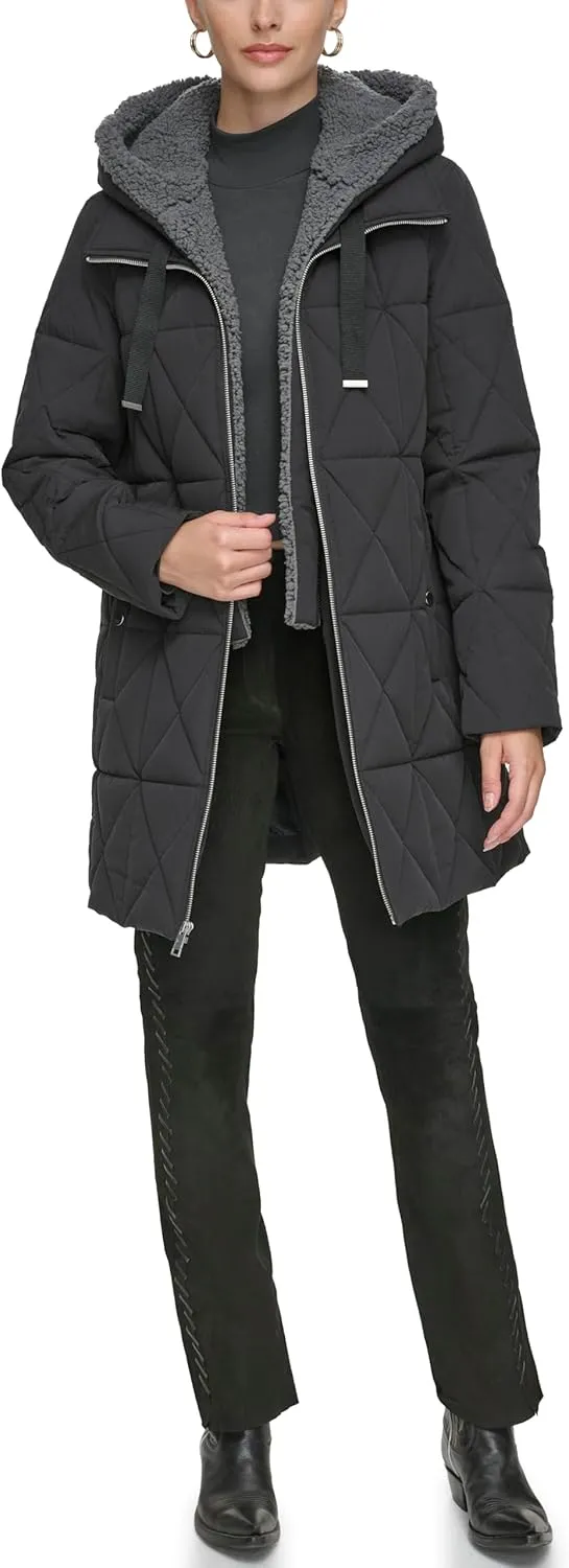 Andrew Marc Women's Water Resistant Insulated Puffer Jacket