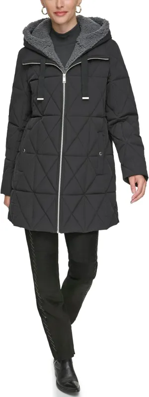 Andrew Marc Women's Water Resistant Insulated Puffer Jacket