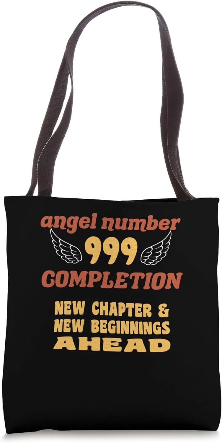 Angel Number 999 Completion Numerology Personal Number 999 Tote Bag