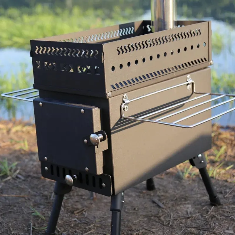 Arctic Heatwave Portable Stove - Premium Stainless Steel Wood-Burning Heater for Outdoor Saunas