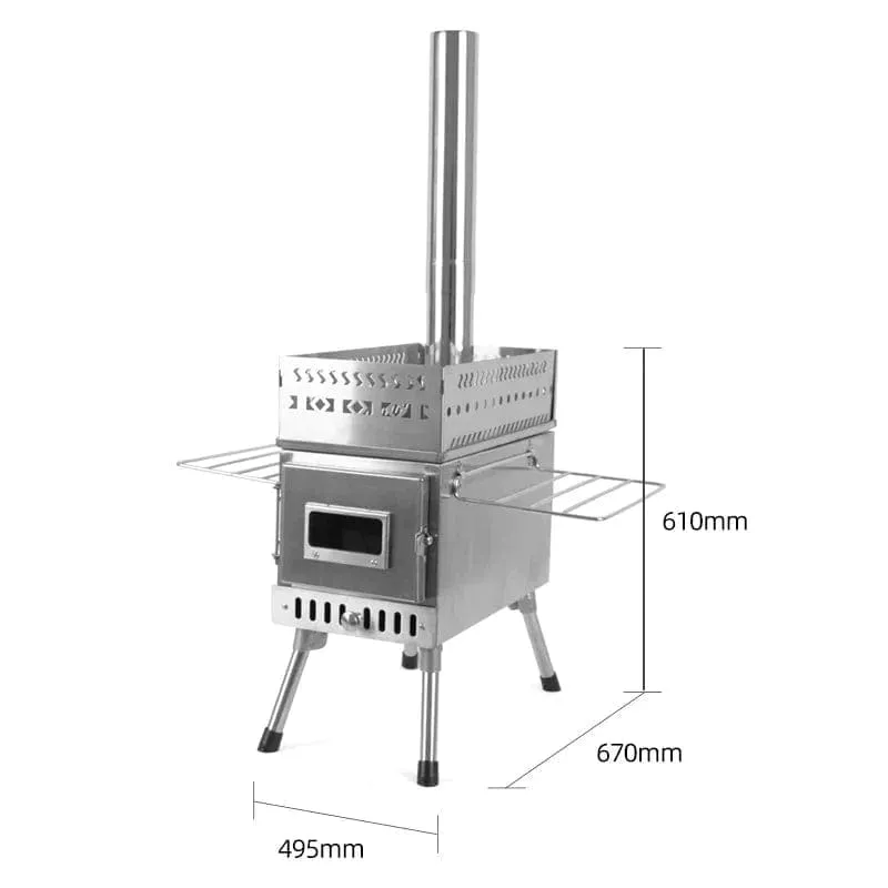 Arctic Heatwave Portable Stove - Premium Stainless Steel Wood-Burning Heater for Outdoor Saunas