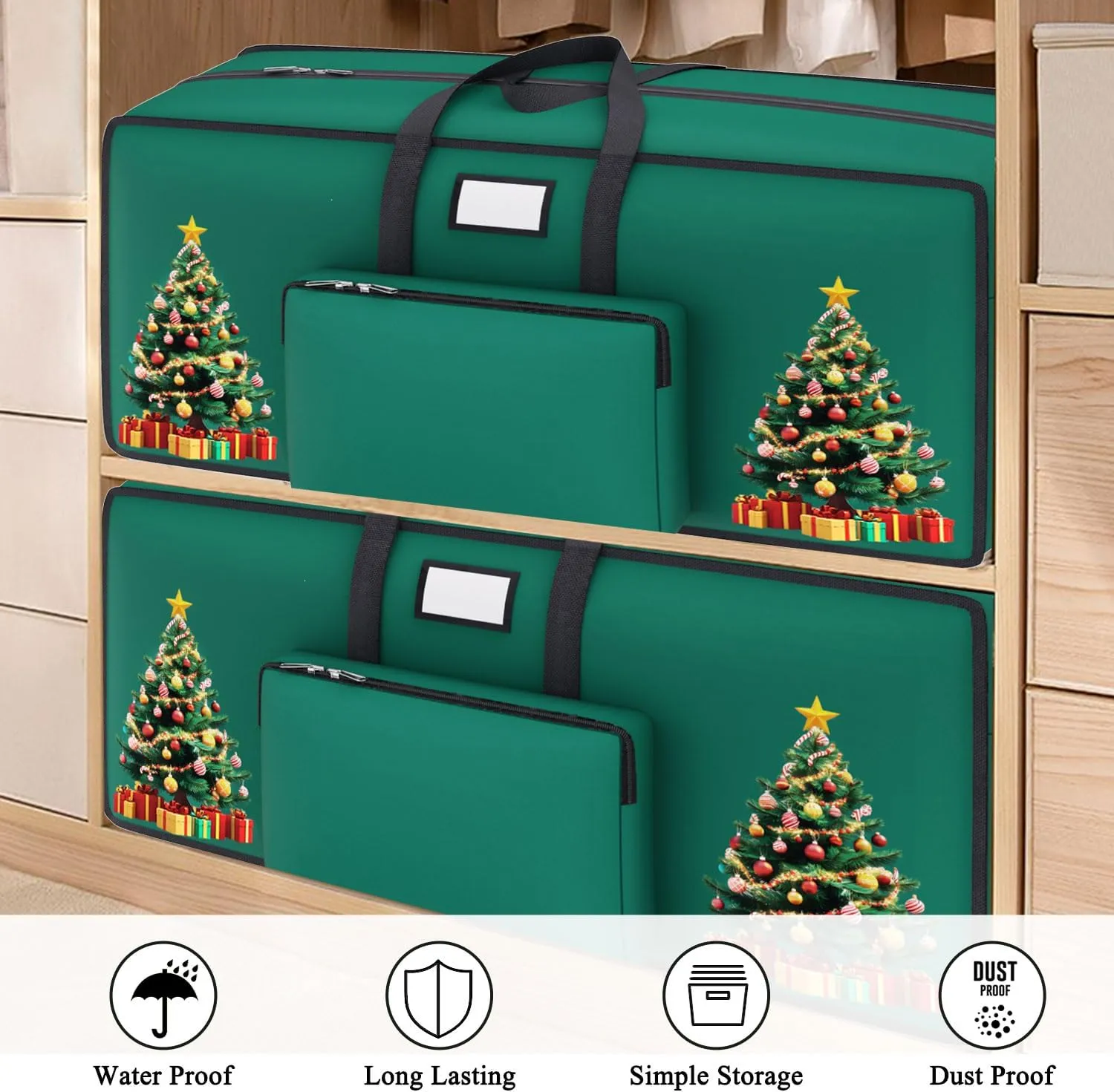 Artificial Christmas Tree Storage Box 7.5 FT Christmas Tree Bag Storage for Christmas Tree Ornament Storage Box Heavy Duty Xmas Tree Storage Bag Container with Reinforced Handles for Holiday