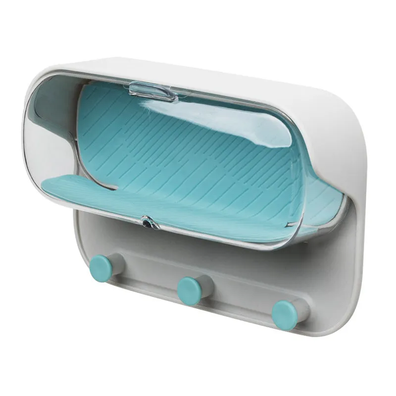 athroom Wall Holder Punch-Free Wall-Mounted Storage Box | Practical Washroom Glasses Organizer