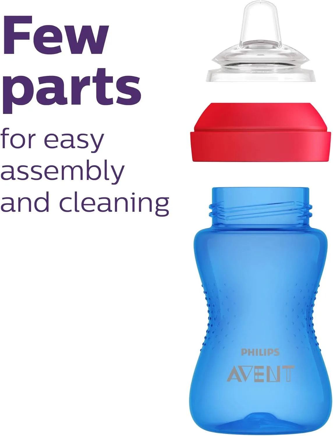 AVENT Philips Spout Sippy Cup with Soft Spout and Leak-Proof Design, Blue/Green, 10oz, 2pk, SCF801/21