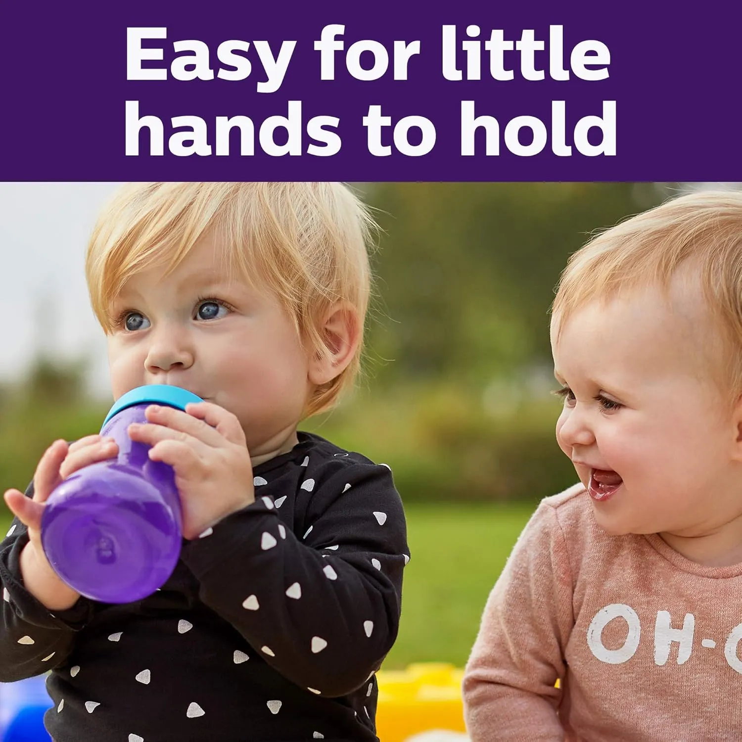 AVENT Philips Spout Sippy Cup with Soft Spout and Leak-Proof Design, Blue/Green, 10oz, 2pk, SCF801/21