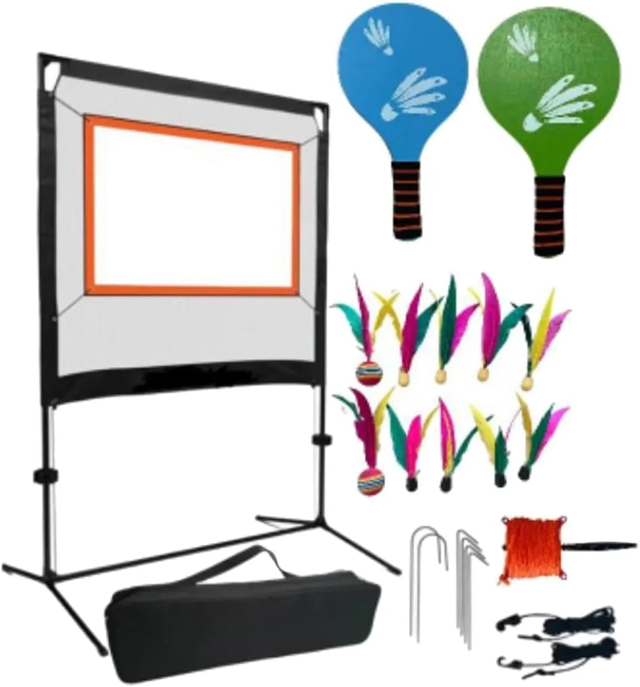 Badminton Net Replacement Easy Setup with Shuttlecocks for Beach