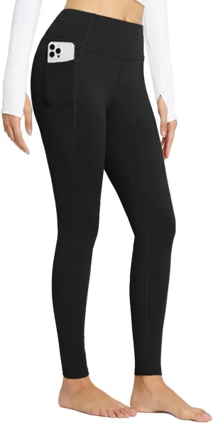 baleaf Women's High Waisted Fleece Lined Leggings Workout Gym Pants with Pockets Thermal Winter Cold Weather