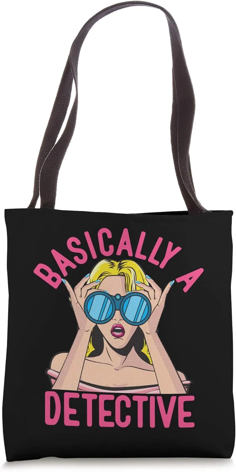 Basically a Detective - True Crime Femme Tote Bag