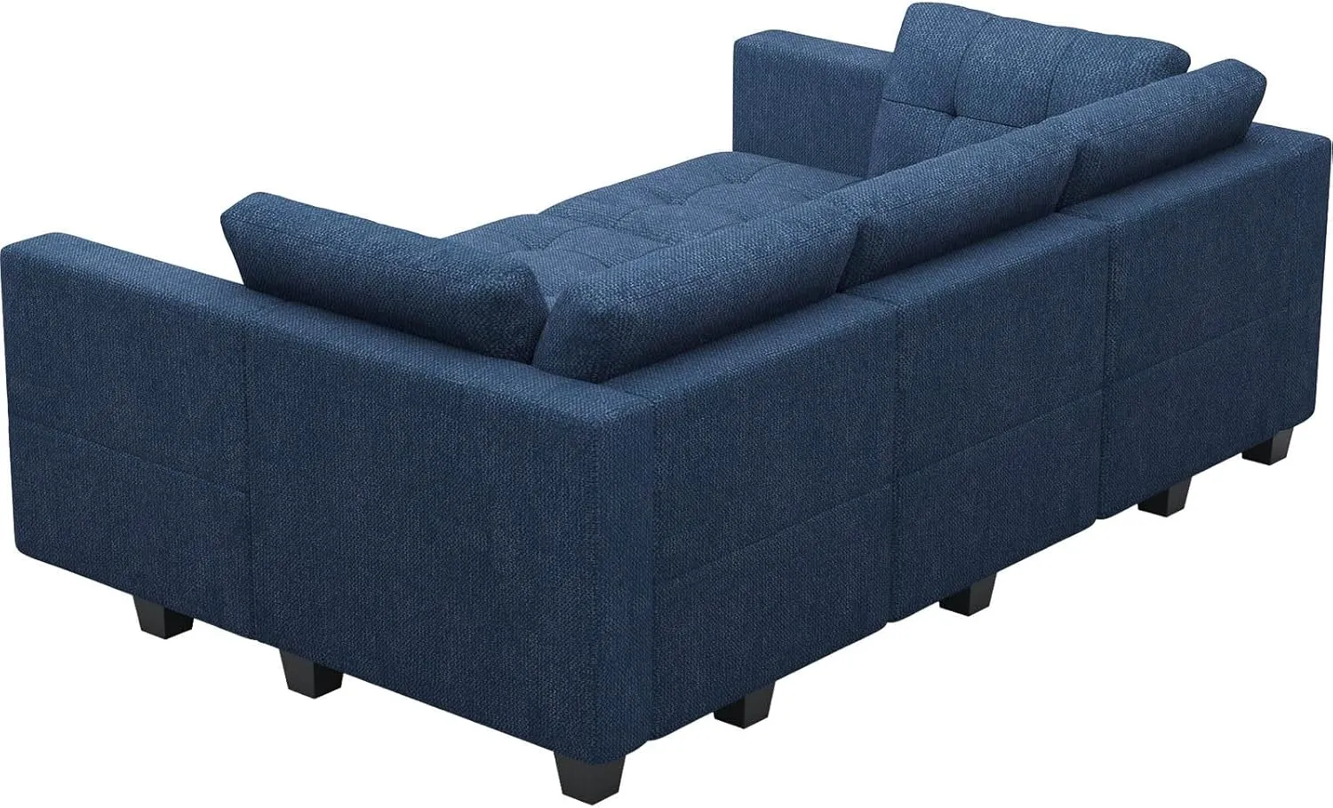 Belffin Modular Sectional Sofa with Storage Sectional Sleeper Couch Modular Sofa Bed for Living Room Blue