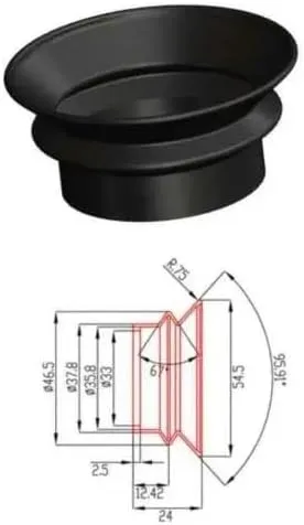 Binocular Helmet Night Vision Goggles Rubber Goggles Cover Goggles Cover Microscope Parts 24mm 12mm Options(24mm)