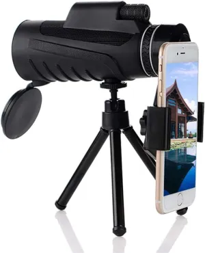 Binoculars Hunting 40X60 Phone Monocular Telescope Mobile Video Binoculars Field Glasses Great Handheld Telescope HD Professional Scope
