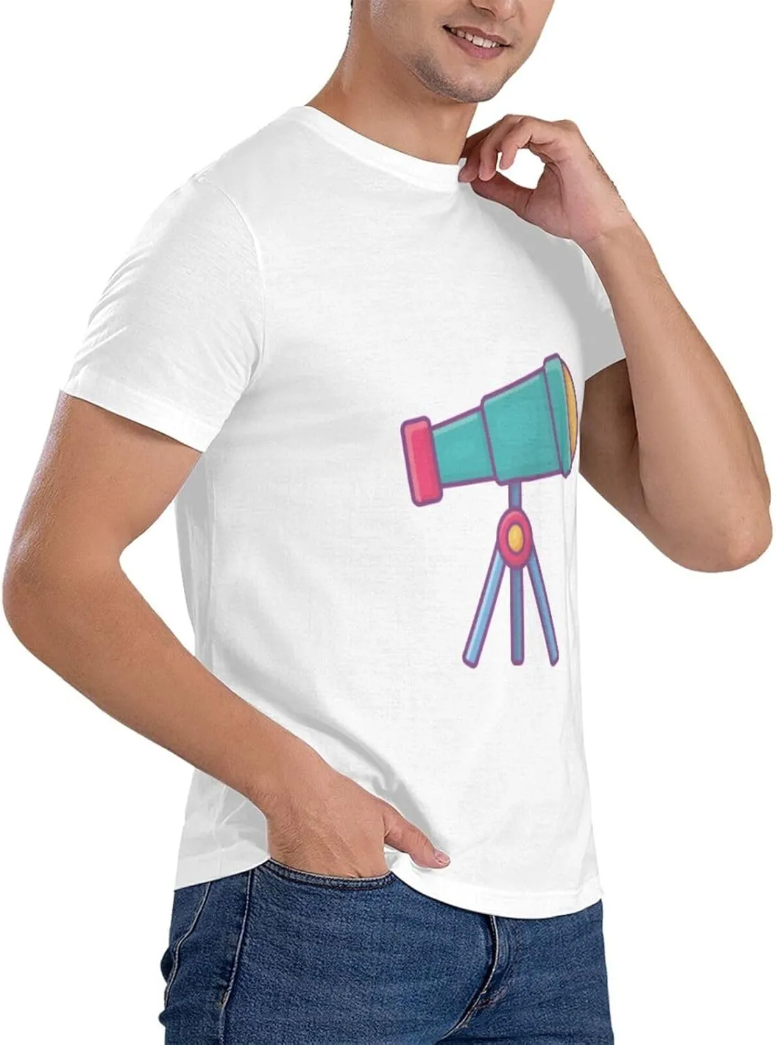 Binoculars T-Shirt Cotton Short Sleeve for Men Women T-Shirt